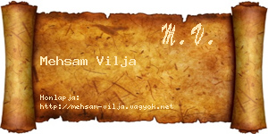 Mehsam Vilja névjegykártya